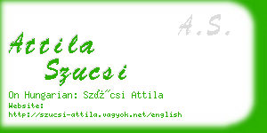 attila szucsi business card